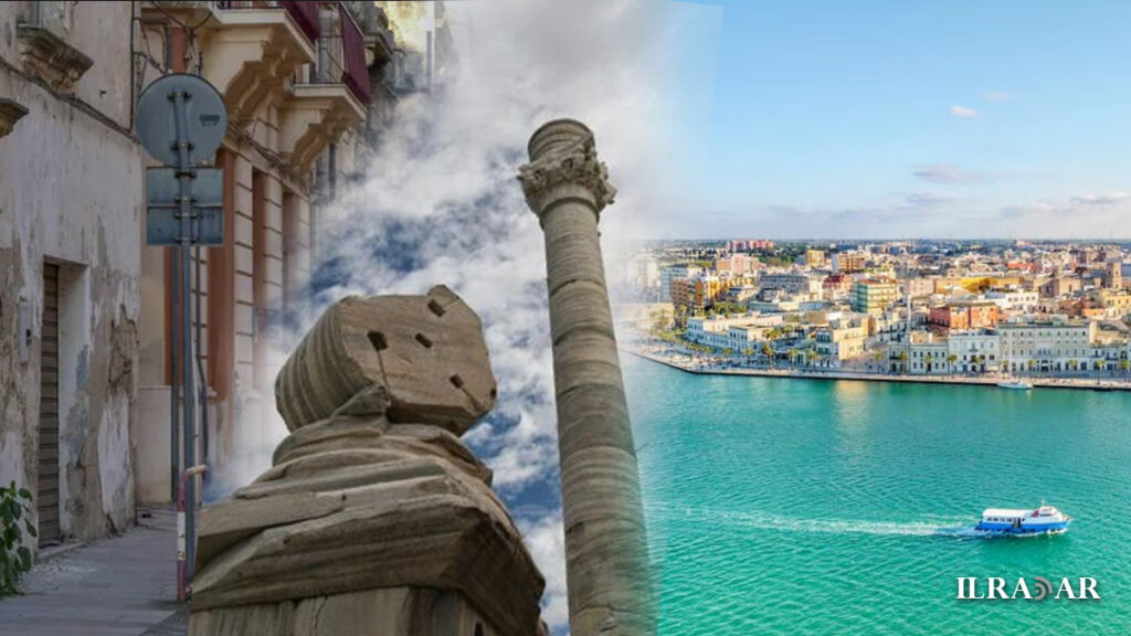 Brindisi, uno scorcio urbano, la via Appia e una veduta del mare