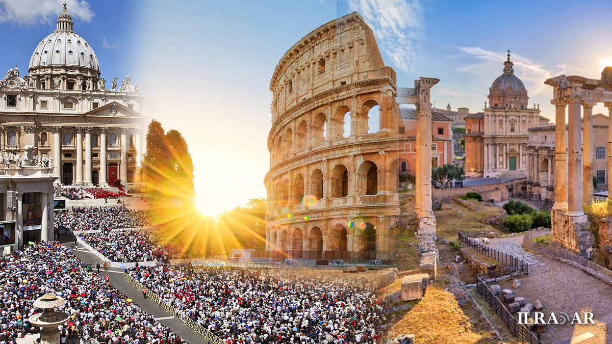Roma, tre scorci di paesaggio della Citta Eterna