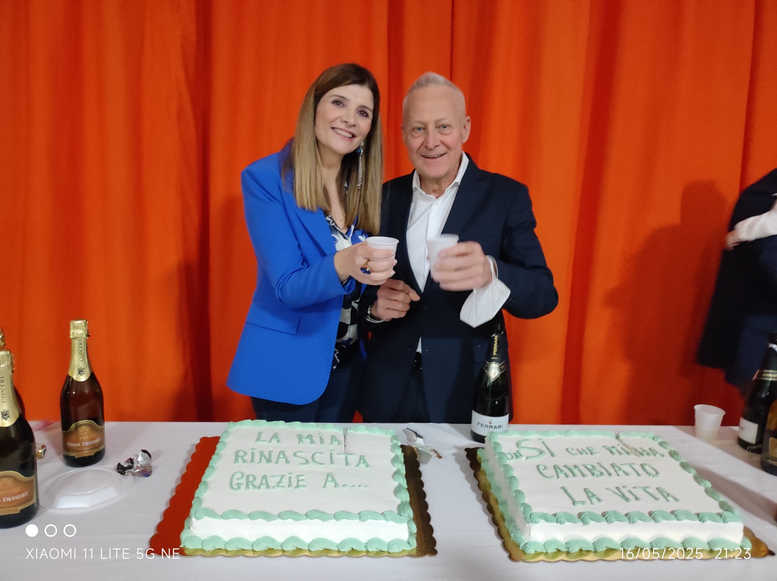 La dottoressa Raffaella Manzo insieme al paziente Enzo
