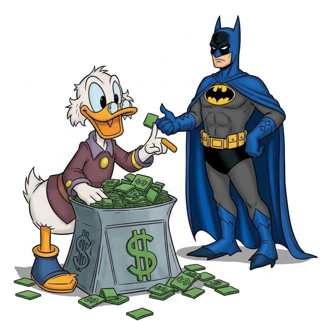 I personaggi più ricchi dei cartoni animati da Zio Paperone a Bruce Wayne
