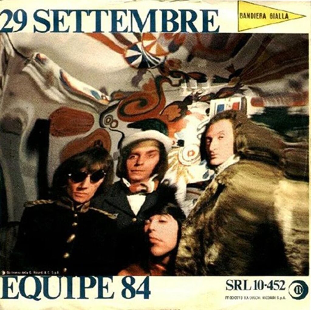 La copertina del singolo "29 settembre" interpretato da Equipe 84